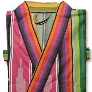 Hotel San Jose Kimono Robe - Long pink stripes